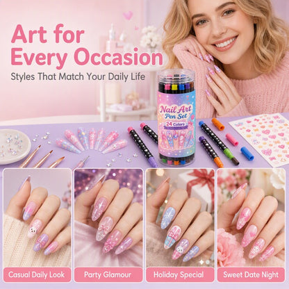 Different nail art design examples