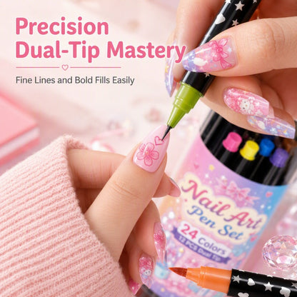 Dual-tip nail pen application